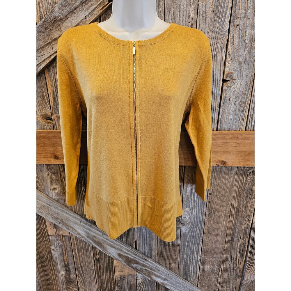 Carmen vintage size L (Fits small) long sleeve golden orange shaket jacket knit